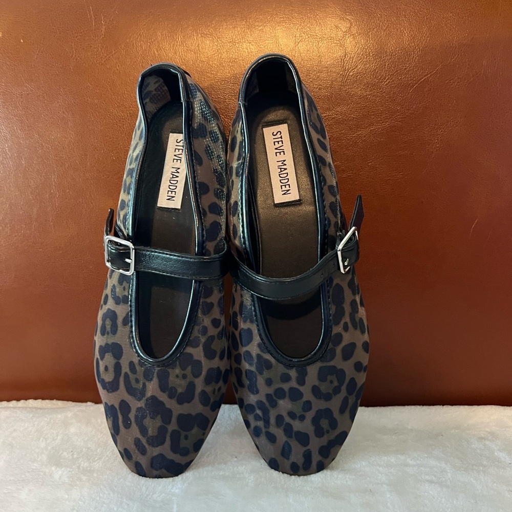 Steve Madden Animal Print Mary Jane Flats